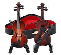 Mini violino pi piccolo modello di violino in miniatura con strumento musicale in miniatura accessori decorativi per la casa delle bambole cose
