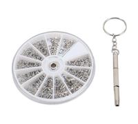 Mini Vite e dado Kit di riparazione elettronica in acciaio inossidabile con mini cacciavite a tre vie per occhiali da sole in vetro per orologio Fotocamera PC 600pcs