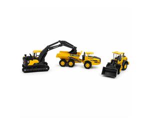 Mini Volvo Playset Con Accessori Set 3 Mezzi
