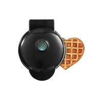 Mini waffle elettrico Maker Love Heart Shaped Waffle Cake Making Machine Apparecchio di cottura for dessert for la colazione dei bambini Facile da pulire(Black Heart,A)