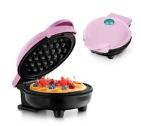Mini waffle per waffle classiche, piccolo waffle con rivestimento antiaderente, design retrò per compleanni, feste di famiglia