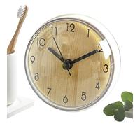 Mini Wall Clock - Small Non-Ticking Suction Cup Clocks, Modern Waterproof Wall Clock with Suction Cup, Non-Ticking Design | for Kitchen, Bathroom, Home, Living Room, Classroom, Office, Desk, Shelf