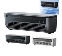 Mini Wall Mounted Air Conditioner Fan, Portable Ductless Air Conditioner Fan, with Remote Control, Can Be Filled With Ice Water And Sprayed With Cool Mist for Bedroom Office Kitchen (Black)
