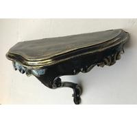 Mini WANDKONSOLE Console Mensola Oro Nero Barocco Repro 23, 5x10x18 Specchio