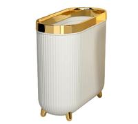 Mini WC, cestino di carta a basso profilo con tappo a pressione, contenitore moderno | Discreto raccogli rifiuti per WC, elegante contenitore per bagno degli ospiti, bagno da donna