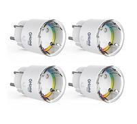 Mini Wifi Presa Smart Alexa,Smart Plug 10A con Funzione Timer e Controllo Remoto tramite APP, Monitoraggio Energetico, Controllo Vocale con Alexa Echo e Google Home,2500W 10A 4Pack