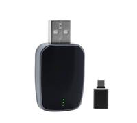 Mini Wireless CarPlay & Android Auto Adattatore 2 in 1, Easy Plug & Play, Connessione super veloce senza ritardo, dongle con USB A & C, compatibile con iPhone iOS 10+ e Android 11+