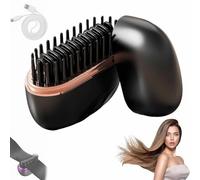 Mini Wireless Hair Straightener,mini Straightener Wireless,Portable Straightening Brush,spazzola Lisciante Per Capelli Senza Fili,Multifunctional Negative Ion HairStraightener Styling Comb-A