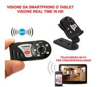 Mini Wireless Telecamera Camera WIFI IP spia SPY Sorveglianza Q7 Per IOS Android