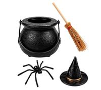 Mini Witches Cauldron Set - Halloween Candy Bucket | Spooky Desktop Decor