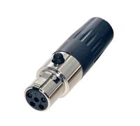 Mini XLR TA4F 4Pin Female Audio Connector Microphone Cable Socket Adattatore Mini XLR Jack,4 Pin for Pro Microphones