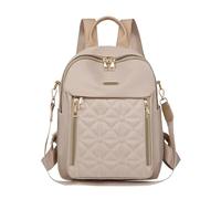 Mini zaino da donna trapuntato, in nylon, alla moda, con manico superiore, tasche con cerniera, cinghie regolabili per shopping, viaggi, pendolari, weekend, oggetti essenziali quotidiani e oggetti