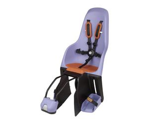 MINIA - Seggiolino per bicicletta posteriore per bambini con un’età compresa tra i 9 mesi e i 6 anni in nero con ancoraggio nel telaio o nel portapacchi.
