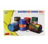 Miniart 1:24 - Fusti Olio Moderni 200L