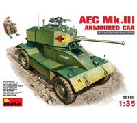 1:35 Miniart Aec Mk 3 Armoured Car - Include 1 Figura Kit MIN35159 Modellino