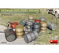 MINIART 1/35 GERMAN 200L FUEL DRUM SET WWII KIT 1:35 DIORAMI MODELLISMO