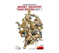 MINIART 1/35 KIT ACTION FIGURE MILITARE SOVIET INFANTRY TANK RIDERS SET 1 AUTO