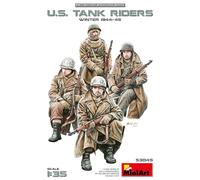 MINIART 1/35 KIT ACTION FIGURE MILITARE U.S TANK RIDERS WINTER 1944 45 MODELLINO