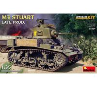 MINIART 1/35 KIT CARRO ARMATO M3 STUART LATE PROD.INTERIOR MODELLINO AUTO