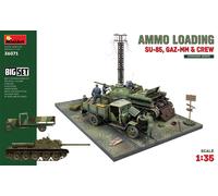 MINIART 1/35 KIT MILITARE AMMO LOADING SU 85 GAZ MM CREW BIG SET MODELLINO AUTO