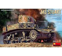 MINIART 1/35 KIT MILITARE CARRO ARMATO M3 STUART LIGHT TANK MODELLINO AUTO