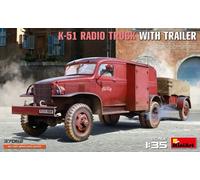 MINIART 1/35 KIT MILITARE K 51 RADIO CAMION W/TRAILER MODELLINO STATICO DIECAST
