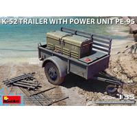 MINIART 1/35 KIT MILITARE K 52 TRAILER W/POWER UNIT PE 95 MODELLINO AUTO STATICO