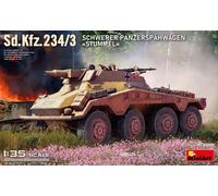 MINIART 1/35 KIT MILITARE SD.KFZ.234/3 SCHWERER PANZERSPAHWAGEN STUMMEL AUTO