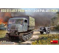 MINIART 1:35 KIT MODELLINO CAMION MILITARE RSO/01 EARLY PROD.WITH 7,5 CM PAK.40