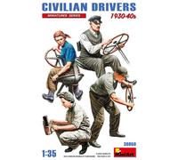 MINIART 1/35 KIT MODELLISMO DIORAMI CIVILIANS DRIVERS 1930 40S MODELLINO AUTO