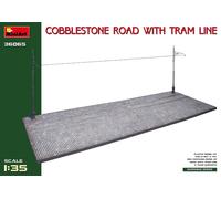MINIART 1/35 KIT MODELLISMO DIORAMI COBBLESTONE ROAD W/TRAM LINE MODELLINO AUTO