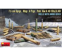 MINIART 1/35 KIT MODELLISMO DIORAMI KW.K.40 SHELLS AMMO BOXES MODELLINO AUTO