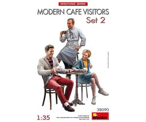 MINIART 1/35 MODERN CAFE VISITORS SET 2 KIT 1:35 DIORAMI MODELLISMO