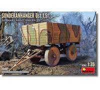 MiniArt Kit modello in plastica – Rimorchio tedesco Sonderanhänger Ost 1,5t – 1:35 (35487) – Nuovo