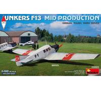 Miniart 1:48 - Junkers F13 Mid Prod, Duits, Pools, Zwitserl (PRESALE 31/07/2025)