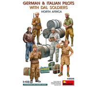MINIART 1/48 KIT ACTION FIGURE MILITARI GERMAN ITALIAN PILOTS W/DAL SOLDIERS