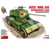 1:35 Miniart Aec Mk 3 Armoured Car - Include 1 Figura Kit MIN35159 Modellino