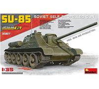 MiniArt 35187 1:35 SU-85 Mod.1943 con Prod. Interni - riproduzione fedele all'originale, modellismo, kit di costruzione in plastica, artigianato, hobby, incollaggio, modellismo, assemblaggio, non