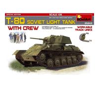 MINIART 35243 MODELLO MILITARE CARRO LEGGERO SOVIETICO T-80 CON EQUIPAGGIO 1/35