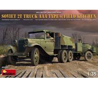 Soviet 2t Truck AAA Type W/ Field Kitchen Plastic Kit 1:35 Model MINIART