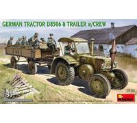 Miniart 35314 - 1:3 5 German Trattore D8506 Con Trailer & Equipaggio - Nuovo