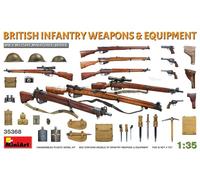 Miniart - 35368 British Infantry Weapons & Equipment, scala 1:35, Plastic Model Kit, Modello in Plastica da Montare, Modellismo