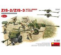 Miniart 35369 - 1:35 ZIS-2/ZIS-3 Con Limber E Equipaggio. 2 In 1 - Nuovo