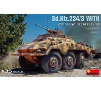 Miniart 35431 1:35 Dt. Sd.Kfz.234/3 2cm Lafette 38 - riproduzione fedele, modellismo, kit in plastica, artigianato, hobby, incollaggio, kit modello, montaggio