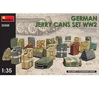 MiniArt 35588 1:35 WW2 - Set di taniche Deut (24) - modellismo, kit di costruzione in plastica, fai da te, hobby, incollaggio, modellismo, assemblaggio, non verniciato, grigio