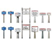 MINI ART 1/35 FRENCH CONCRETE ROAD SIGNS 1930-40S. NORTH AND EAST