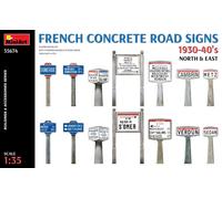 Miniart 35674 Kit Accessori Segnaletica Stradale Francese Cemento 1:35 1930-40