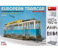 Miniart 38009 - 1/35 Europeo Tramcar Con Equipaggio And Passengers - Nuovo