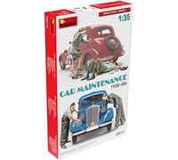 Miniart 38019 1:35 Fig. auto manutenzione 1930-40-modellismo, plastica, artigianato, hobby, incollaggio, kit modello, montaggio, non verniciato, Colore Bianco