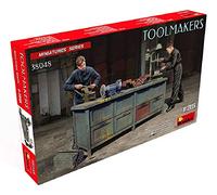 MiniArt Kit modellismo 1:35 Fig. attrezzista 38048 (2) con accessori non verniciato, grigio